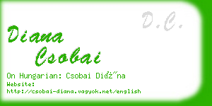 diana csobai business card